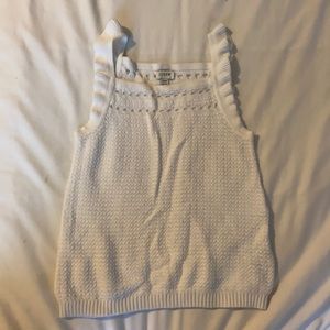 J. crew white crocheted tank top